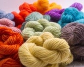 Sock Yarn, Mini Skeins, Stripes and Rainbow, SW Merino and Nylon, 55 yards, 15g, 11 mini skeins