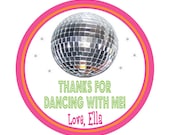 Personalized Stickers, Disco theme, disco party, Dance party, Stickers Set of 24 Il_170x135