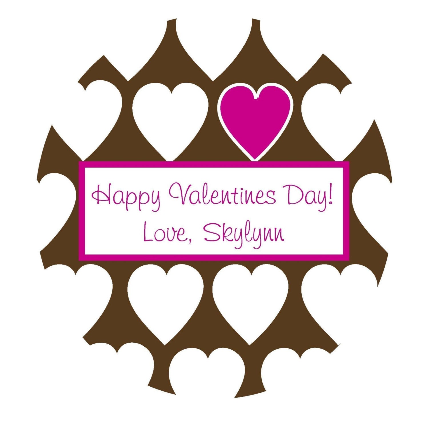 Valentine Sticker, Personalized Sticker Label, Custom Label, Birthday, Holiday, Valentine, Bag Tag, Heart, Party Favor Il_570xn