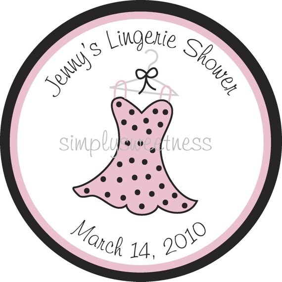 Lingerie Shower, Stickers, Personalized Stickers, Wedding, Bridal Shower, Favor, Thank You, SimplySweetness Sticker Labels Set of 24 Il_570xn