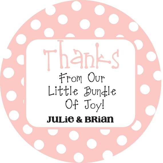 Personalized Stickers, Polka dots, Birthday, Children, Kids, Baby, Party, Favor stickers, Personalized stickers set of 65 Il_570xn