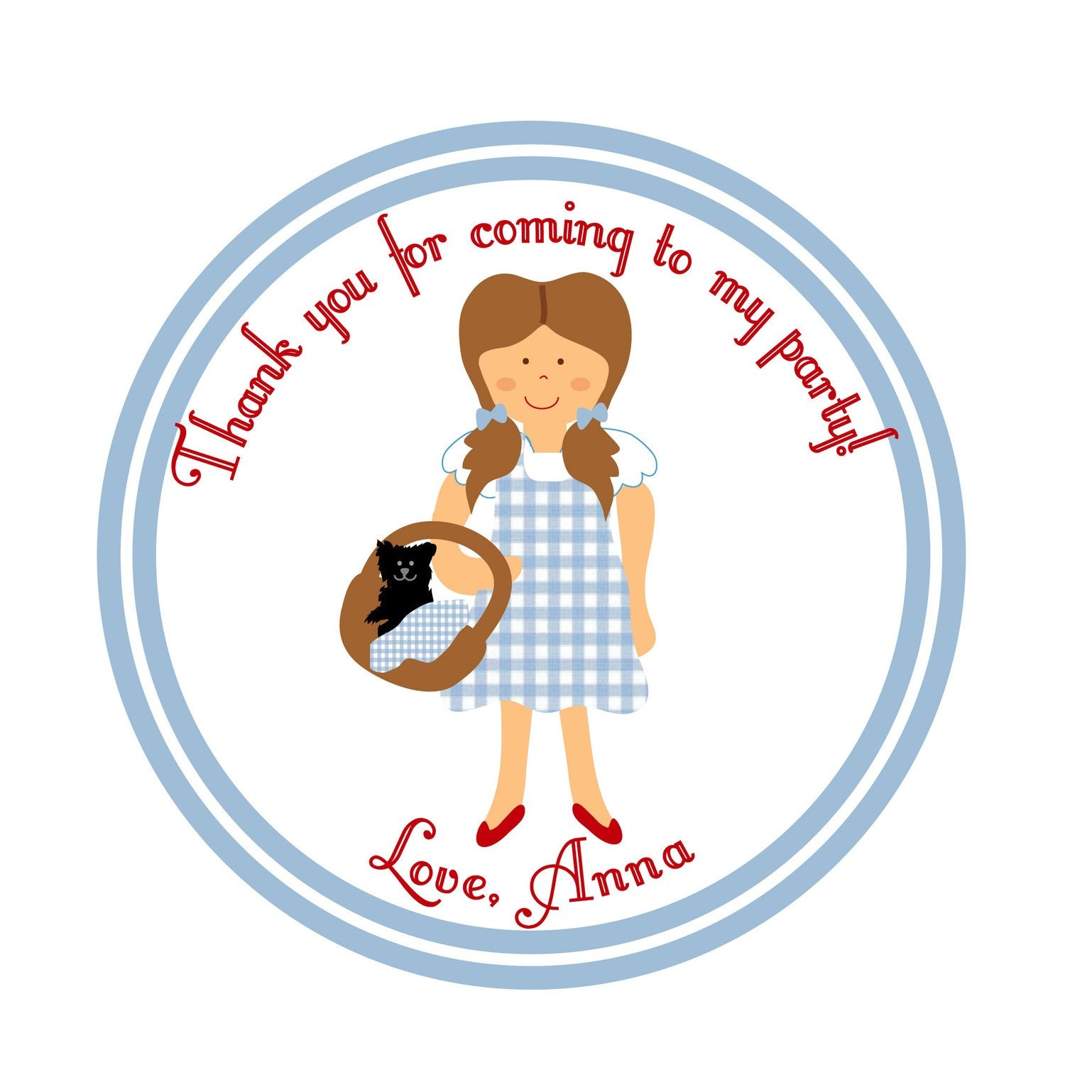 Personalized Stickers Dorothy Wizard of Oz Inspired Party Stickers Il_570xn