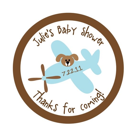 Personalized Stickers, Airplane,Treat bag,Birthday,Kids, Party, Favor stickers, Labels,Sticker labels set of 24 Il_570xn