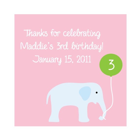 Personalized Elephant Stickers Il_570xn