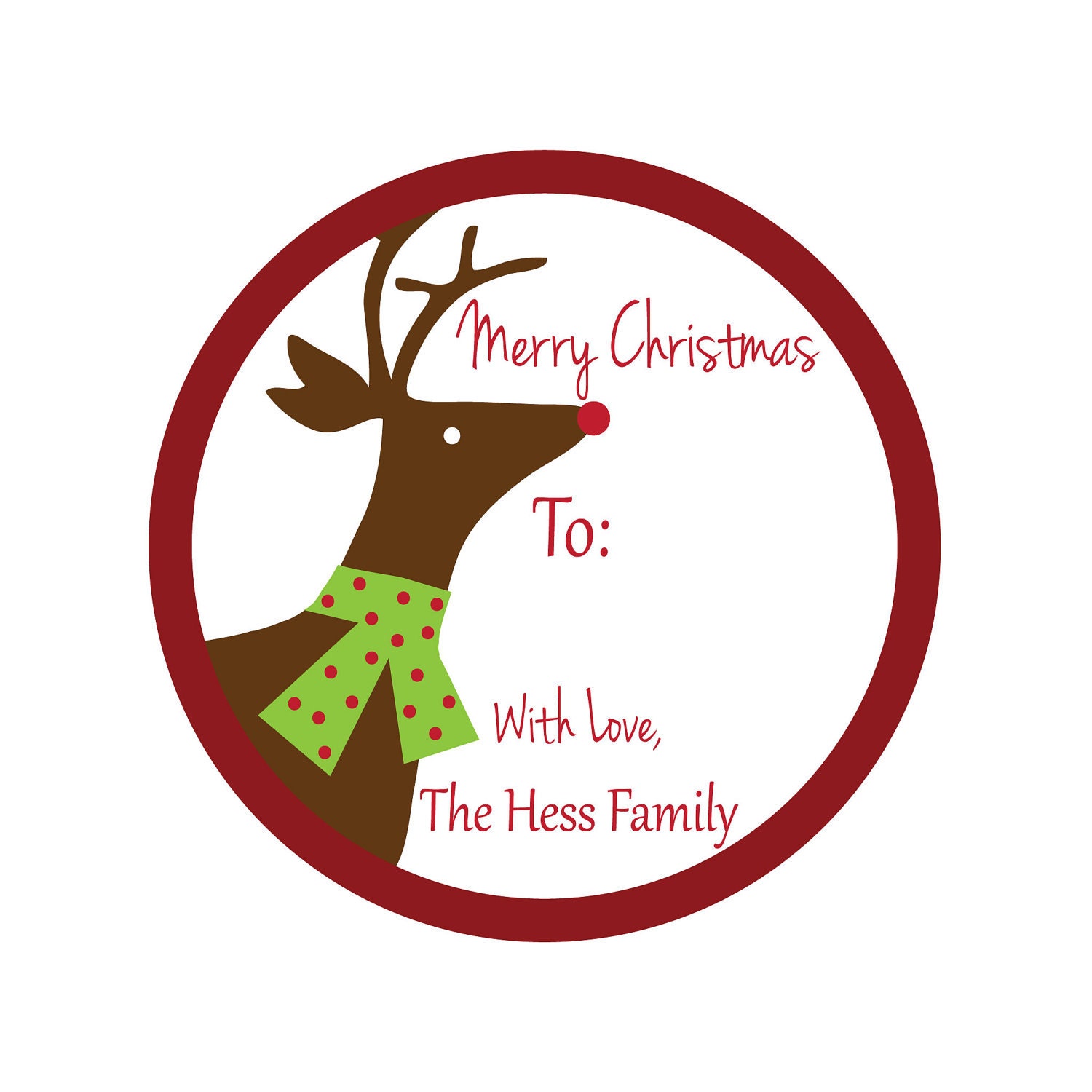 Personalized Stickers,Gift Tag,Christmas,Reindeer,Kids,Personalized Stickers Set of 24 Il_570xn