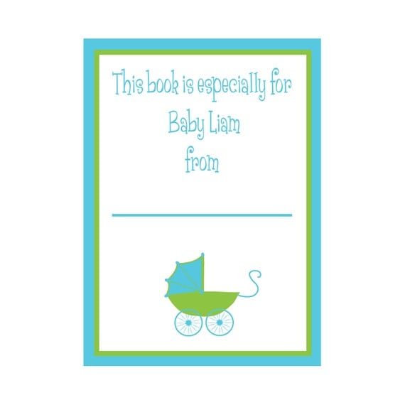 Personalized Stickers, Bookplate sticker, book sticker,Pram, Baby Shower, Baby Stroller, Favor, Treat Bag, Thank you,Shower, Baby, Set of 25 Il_570xn