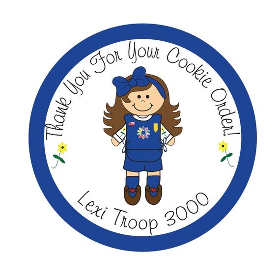 Personalized Stickers, Girl Scout, Daisy, Cookies, Girl, Kids, Party, Favor stickers,Labels, Simply Sweetness Sticker Labels Set of 24 Il_570xn