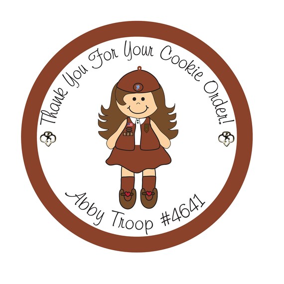 Personalized Stickers, Girl Scout, Daisy, Brownie, Cookies,Favor stickers,Labels, Simply Sweetness Sticker Labels Set of 24 Il_570xn