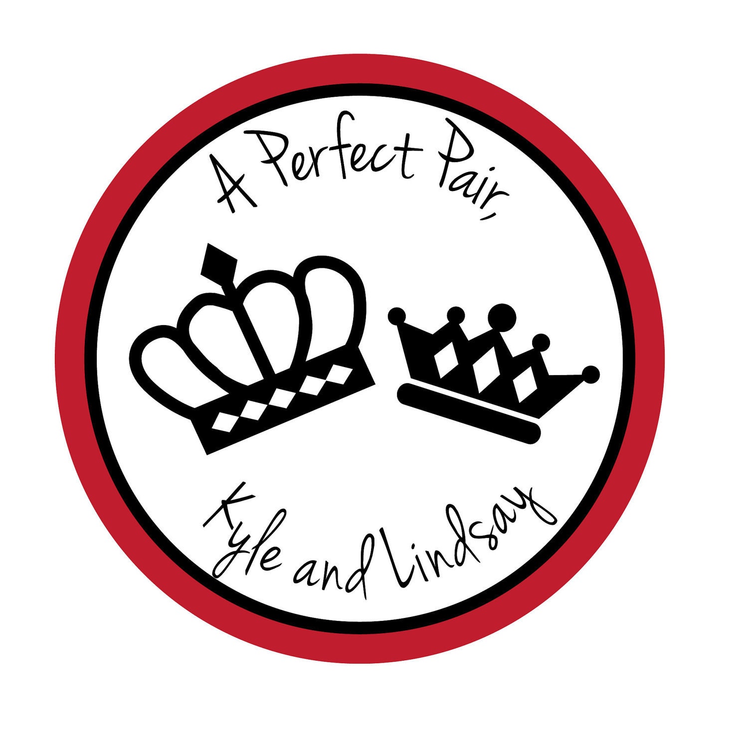 Personalized Stickers,Royal party,King, Queen, Cowns,Party, Favor stickers,set of 24 Il_570xn