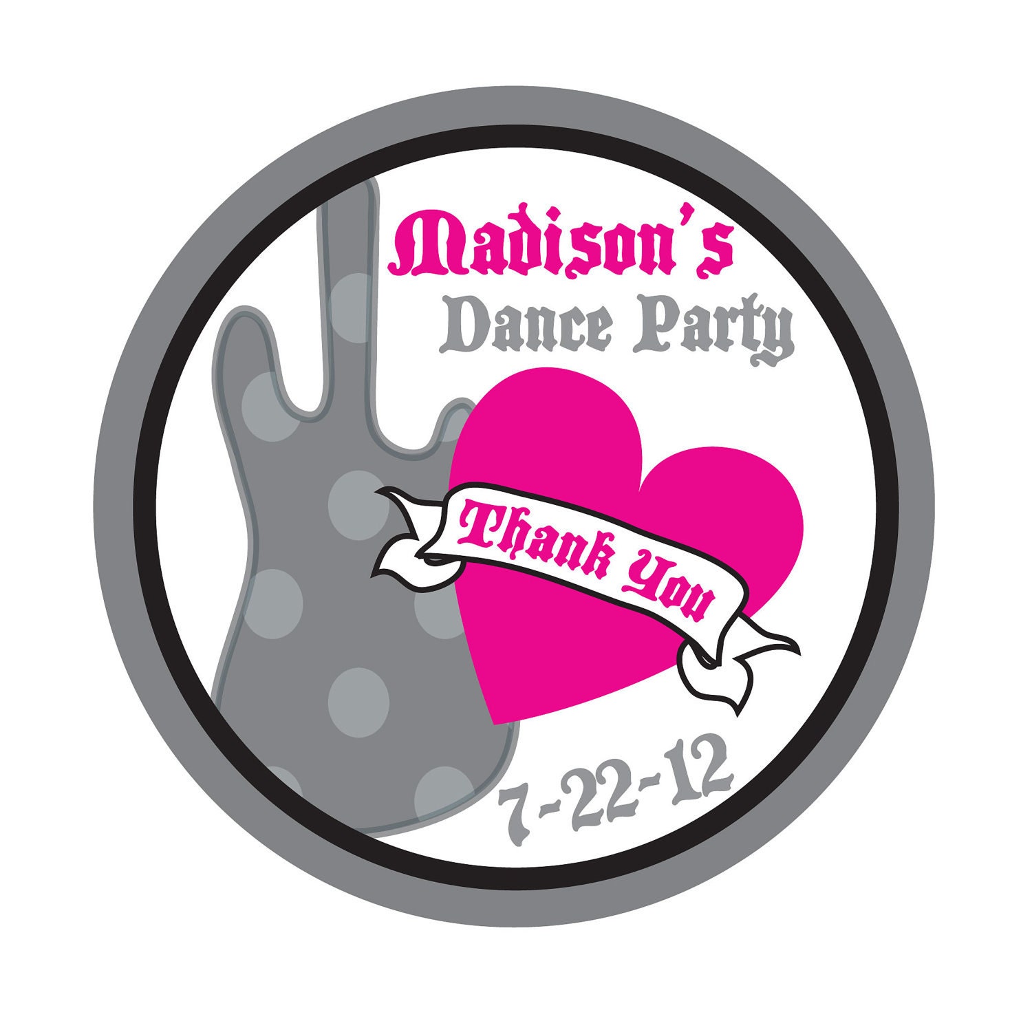 Guitar Stickers. Party Stickers, Rock star baby shower, Personalized Rock Star Party, Simply Sweetness Sticker Labels Set of 30 Il_570xn