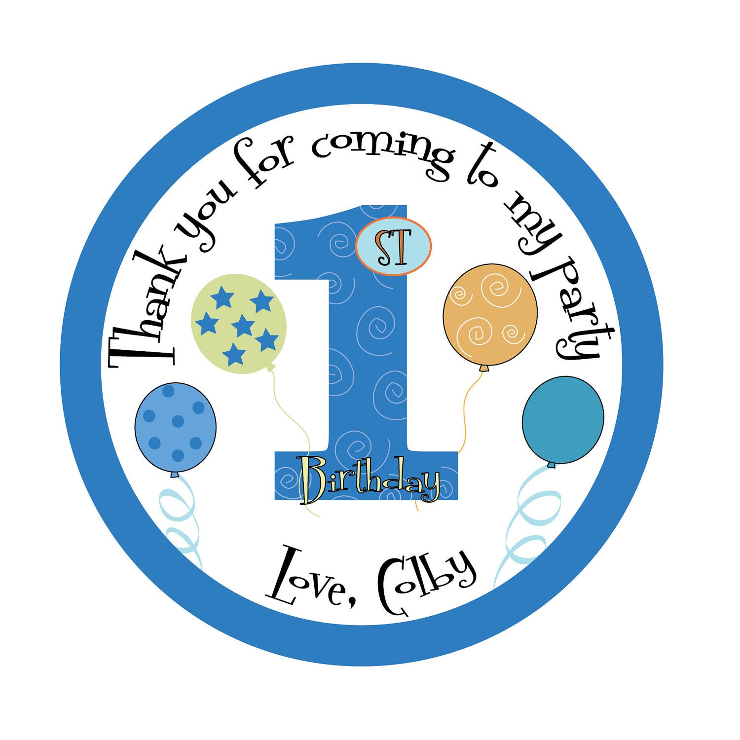 Personalized Stickers, Balloons, Birthday, Kids, Party, Favor stickers, Labels,SimplySweetness Sticker Labels Set of 24 Il_570xn