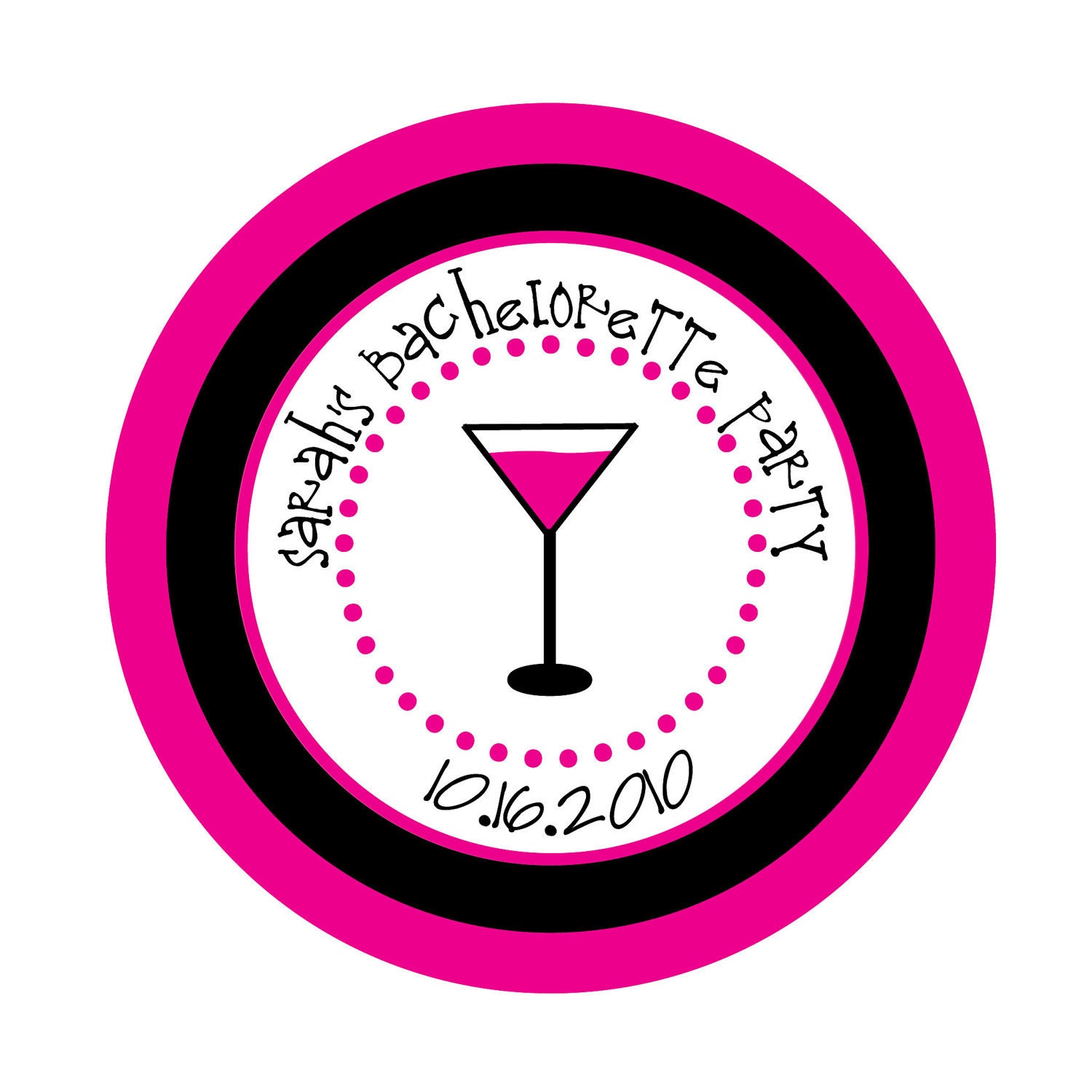 Giraffe Print, Martini, Pink, Personalized Stickers, Bachelorette,Party, Favor stickers, Personalized Sticker Labels Set of 24 Il_570xn