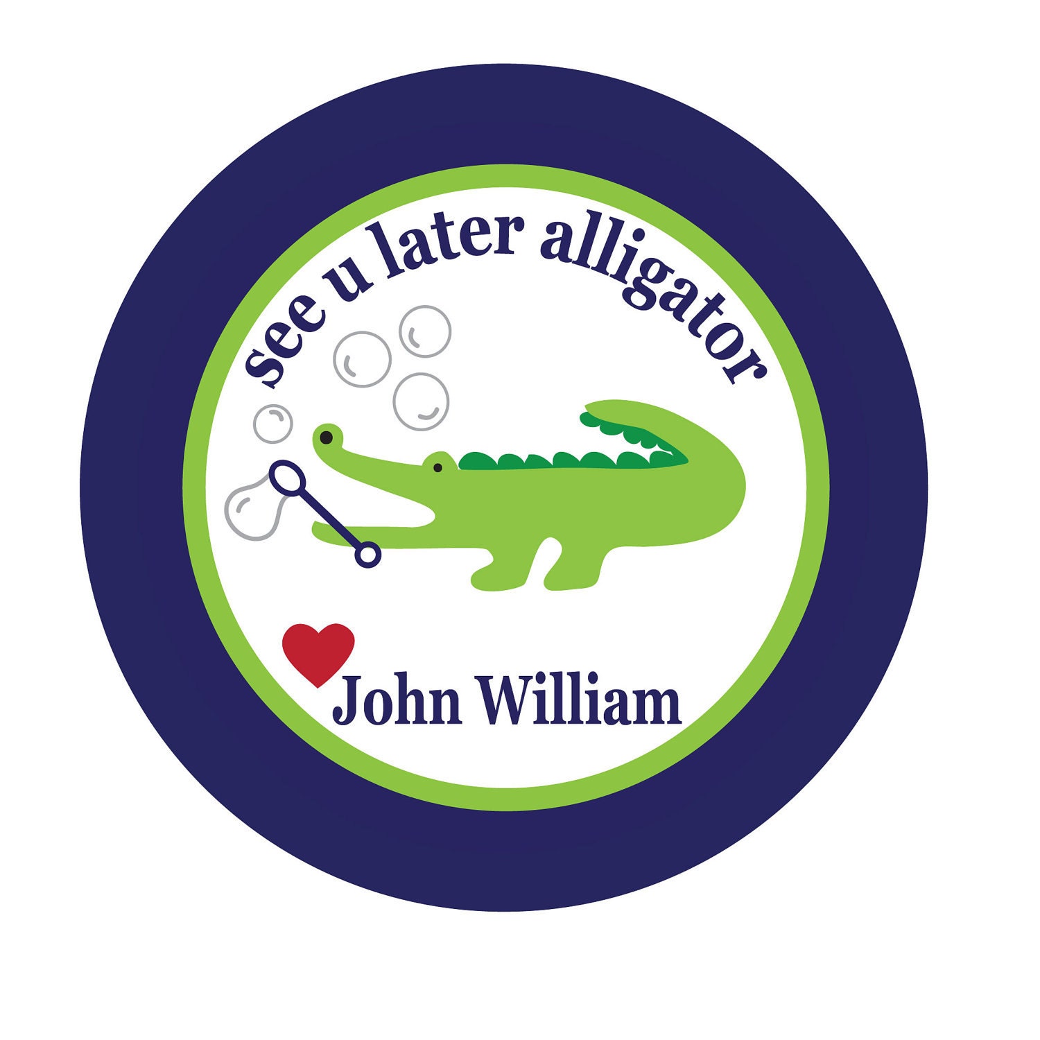 Alligator,Gator, Gift, Polka dots, Kids, Party, Favor stickers,Personalized Sticker Labels Set of 15 Il_570xn