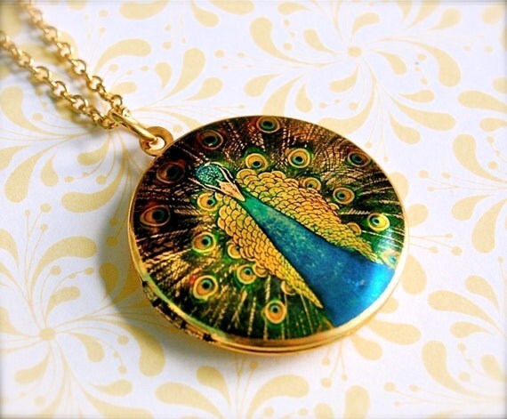 The Elegant Peacock Locket II