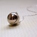 Silver Orb Locket - Vintage