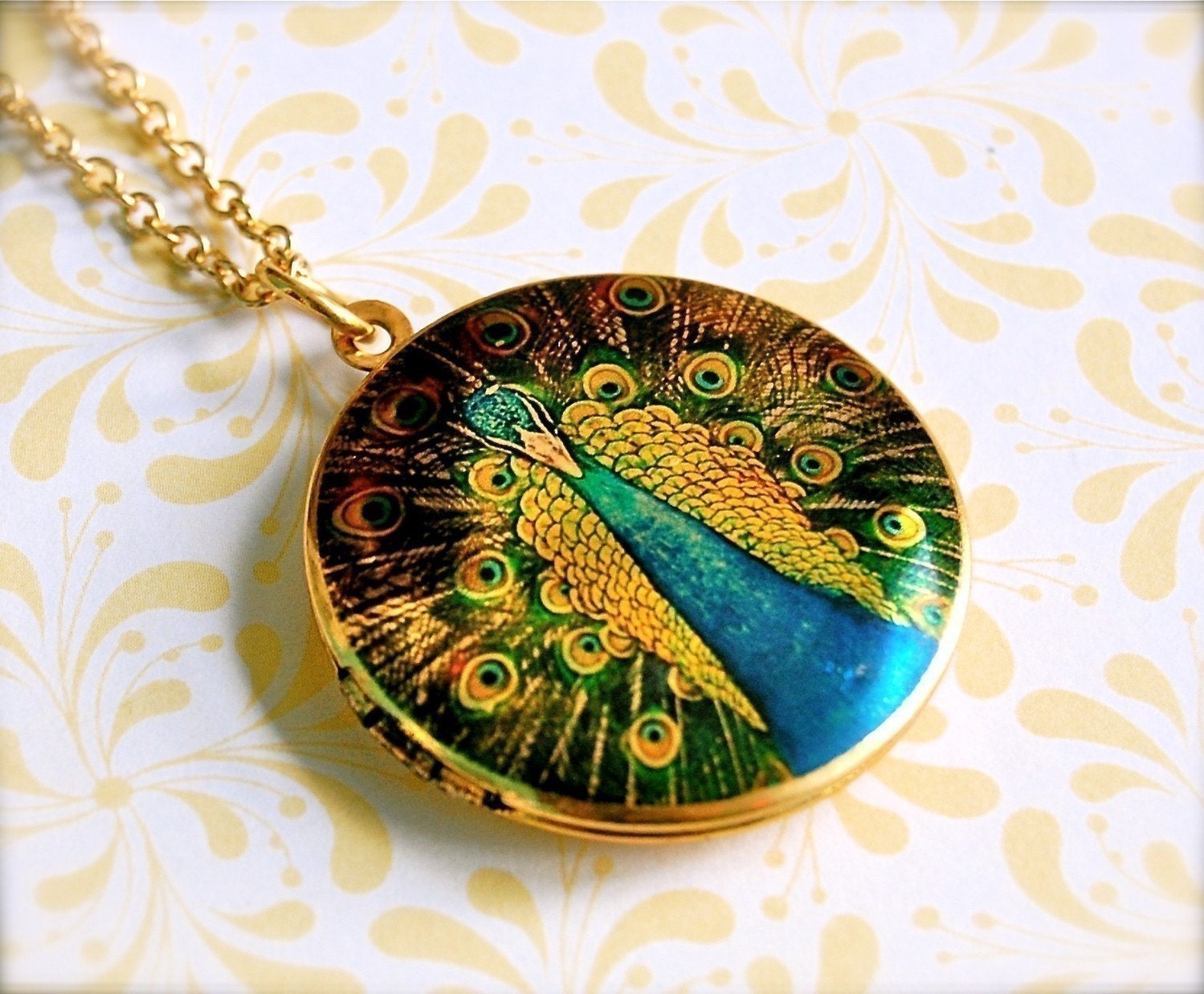 The Elegant Peacock Locket II