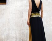Black evening elegant dress-Black maxi dress-The majestic Arabian night dress-Wedding dress-Bridesmaid dress-Prom dress