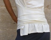 Summer top- Sleeveless Women's top-The Women  warrior tank top/wrap vest-cream top-Made to order-pick your color
