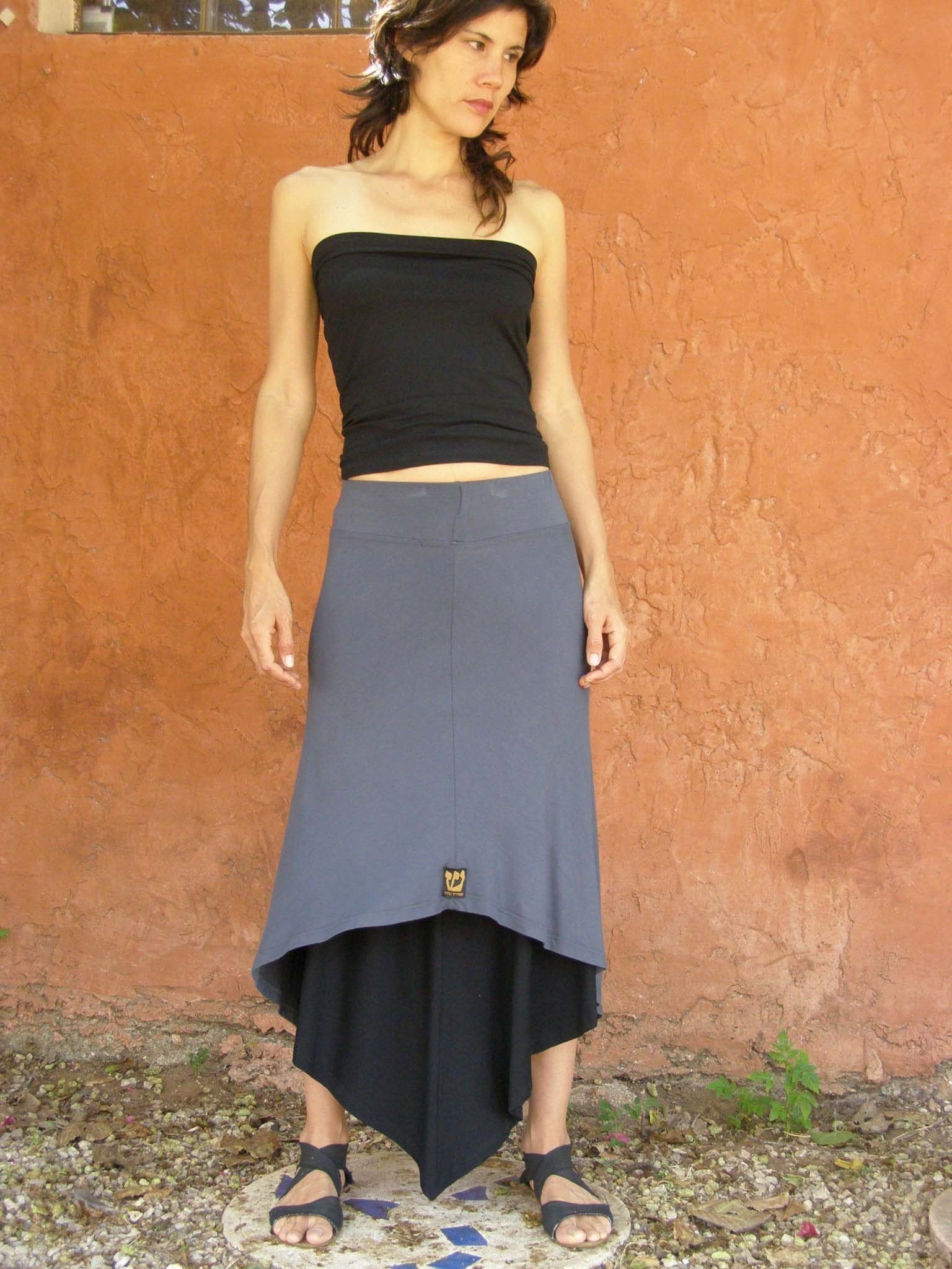 Diagonal womens skirt-Mix and match your favorite colors-3 way skirt-Convertible skirt-Maxi skirt-S M and plus size skirt