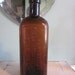 Antique Peptonoids Amber Glass Chemist Bottle for Apothecary