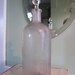 Antique Glass Chemist Bottle for Apothecary with Ground Glass Stopper