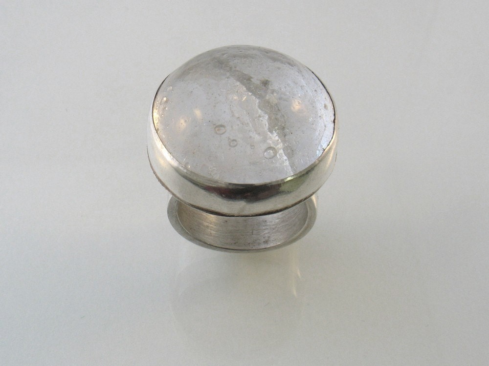 The Ice Galaxy - sterling silver and glass ring