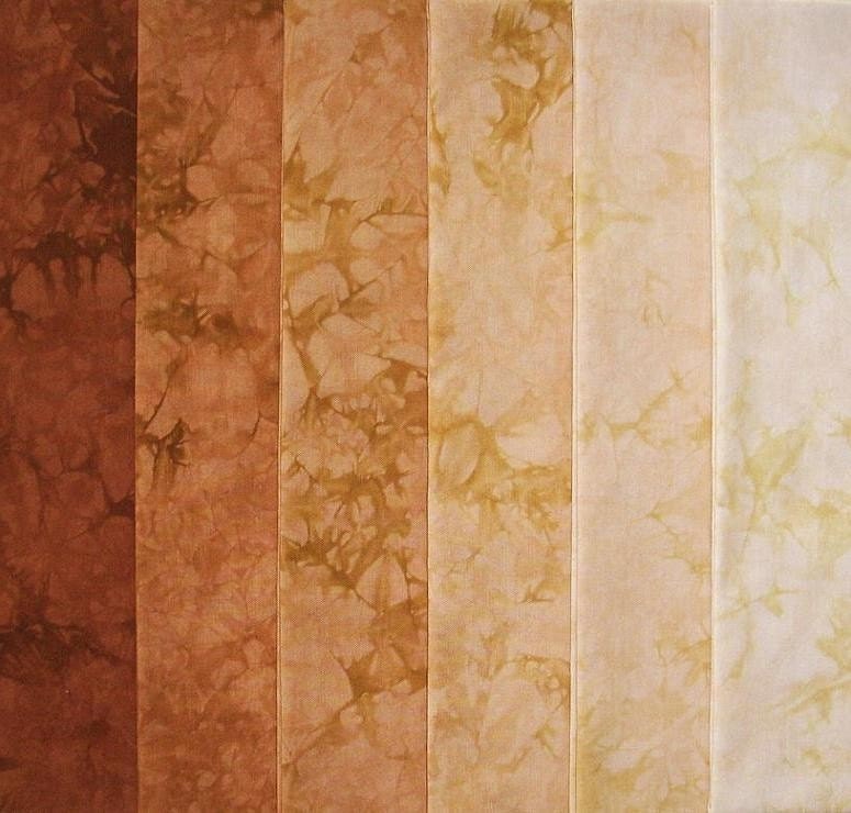 Hand Dyed Cotton Quilt Fabric GOLDEN BROWN by RubyMountainDyeWorks
