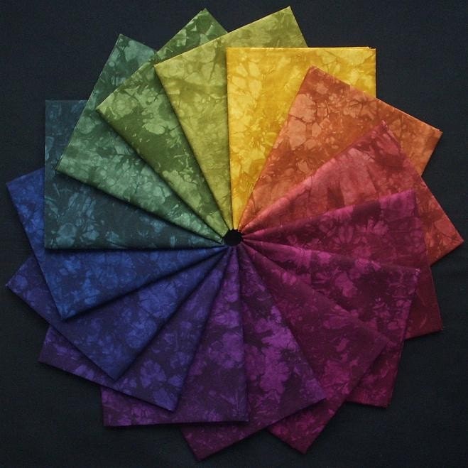 Hand Dyed Cotton Quilt Fabric PAINTED by RubyMountainDyeWorks