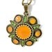 Necklace Orange, Peridot and Bronze Vintage Looking