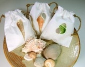 Seashell Muslin Bags (set of three)