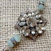 Vintage Assemblage Bracelet - Rhinestone and Beaded Upcycled Bracelet with Vintage Brooch - Vintage Bling