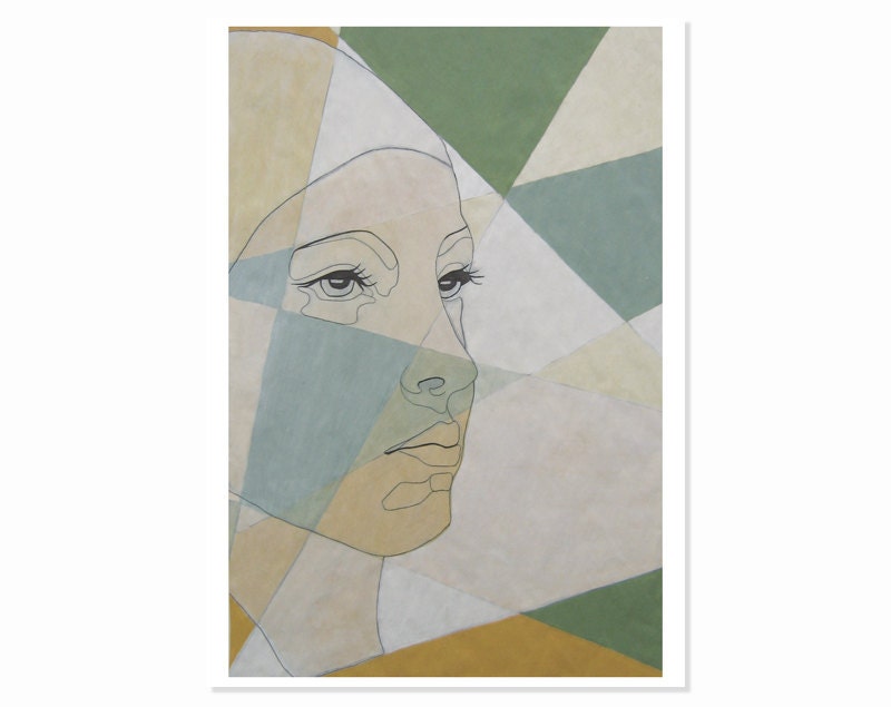 Fine Art Giclee Print 5x7 - Geometrical Portrait