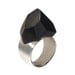 Gem Ring  Faceted Sterling Silver Ebony Ring Ooak
