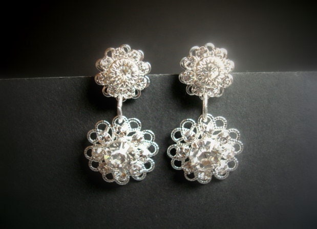 Bridal earrings, Swarovski crystal earrings , wedding earrings, bridesmaid earrings, wedding jewelry