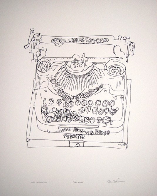 Old Typewriter print