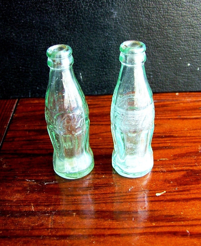 Vintage Miniature Glass Coke Bottles by AntiNu on Etsy