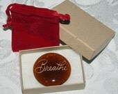 Word Stone, Pocket Stone, Hand Engraved, FREE SHIPPING, Favor custom & personalized