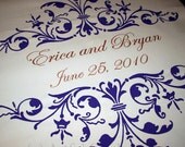 Wedding Aisle Runner - Hand Painted Custom Design - Deposit