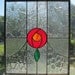 Victorian Style Stained Glass Panel - Olde Rose