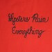 Tanktop - 'Hipsters Ruin Everything' - (medium) Black on Red Anvil pre-shrunk Tank Top