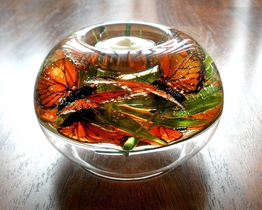 Monarch Butterfly Candle Holder