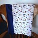 Red Whtie and Blue Sports Theme Receiving Blanket Park Quilt Blanket Throw