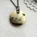 An Altered Art Locket of Family of Penguins - USA Handmade Image Photo Brass Locket Necklace. Unqiue.