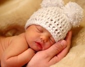 Hand Crocheted Pom Pom Beanie