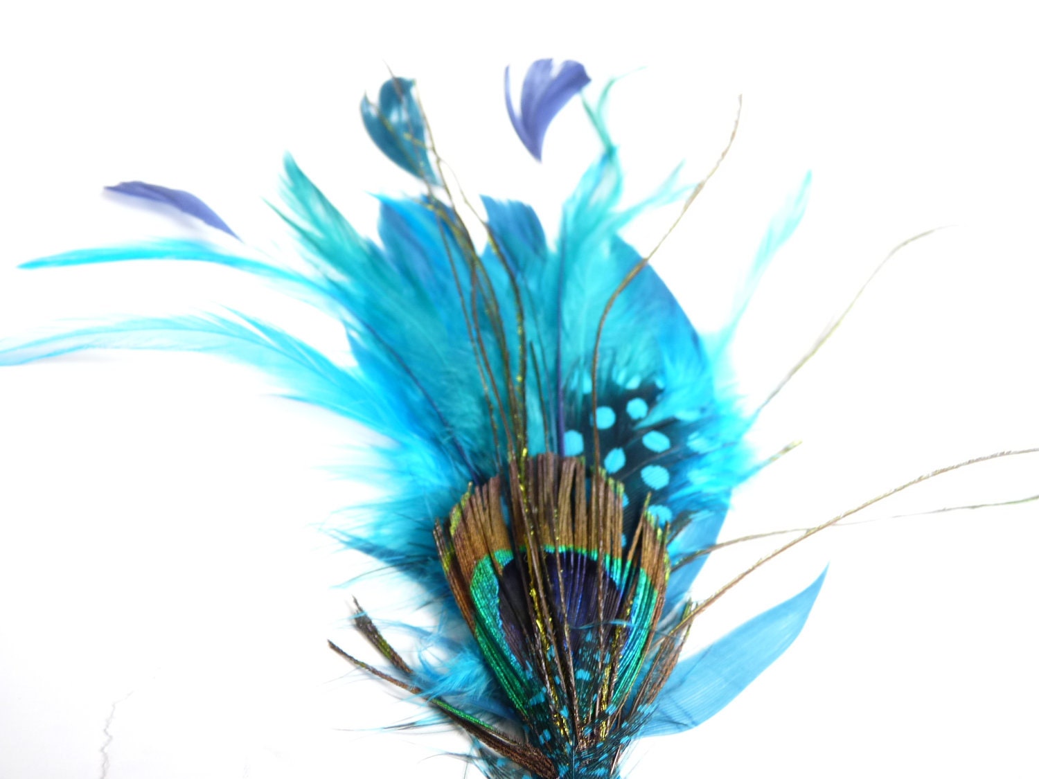 Julie- Feather Fascinator, Hair Clip by Ferlies