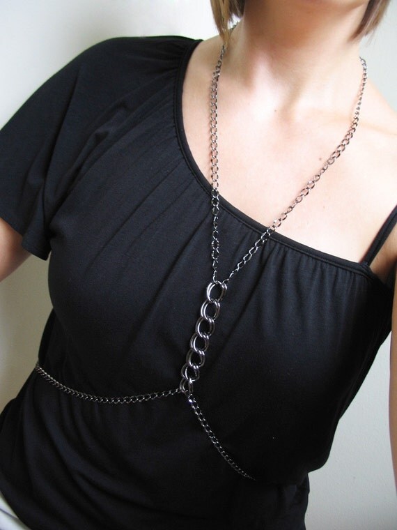 Body Jewelry Body Harness Harness Chain by girltuesdayjewelry