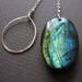 Labradorite Necklace, Lariat, Sterling Silver - Specter Lariat