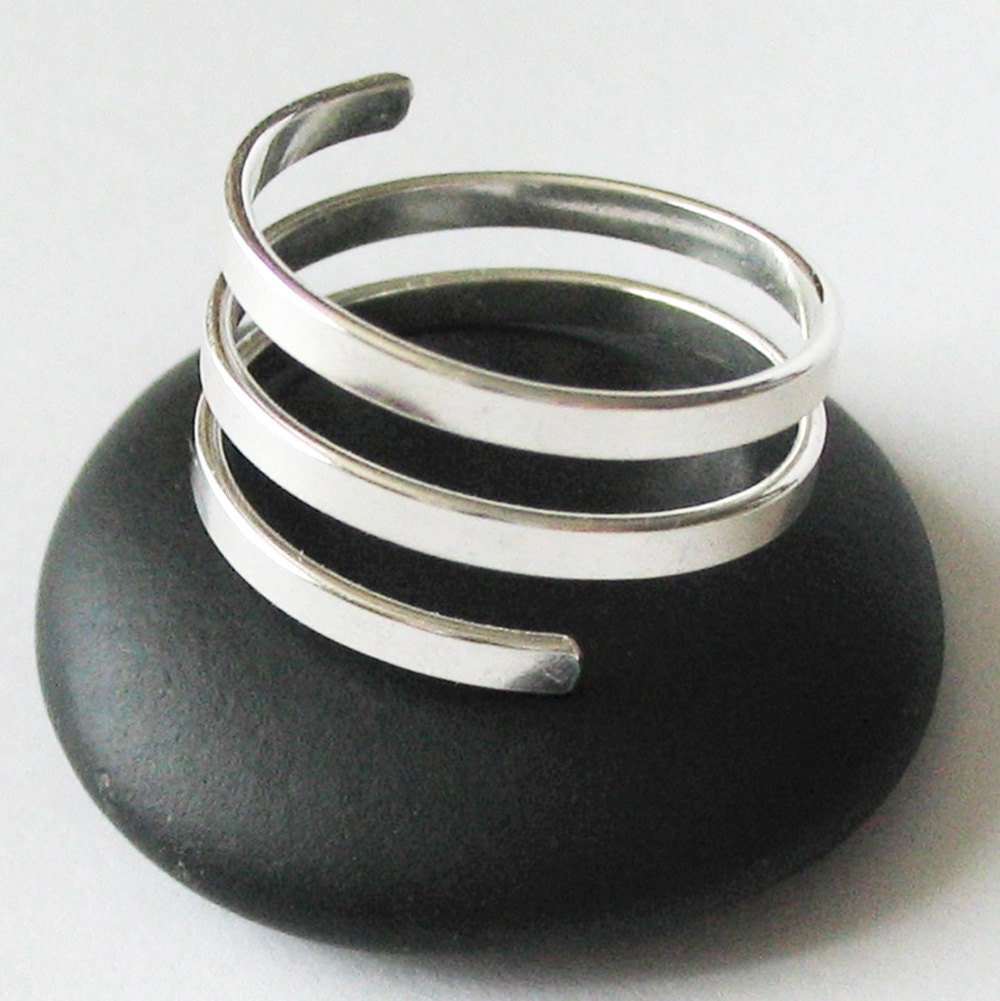 Silver Ring, Modern Ring, Sterling Silver, Unisex, Adjustable Ring - Orbit Ring