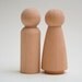 Unpainted Wooden Dolls - 6 Mature Adults - 3.5"