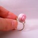 Raspberry Striped Candy Ring Size 7